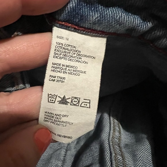 TOMMY Hilfiger Vintage distressed Y2K shorts womens size 12 - Picture 7 of 8